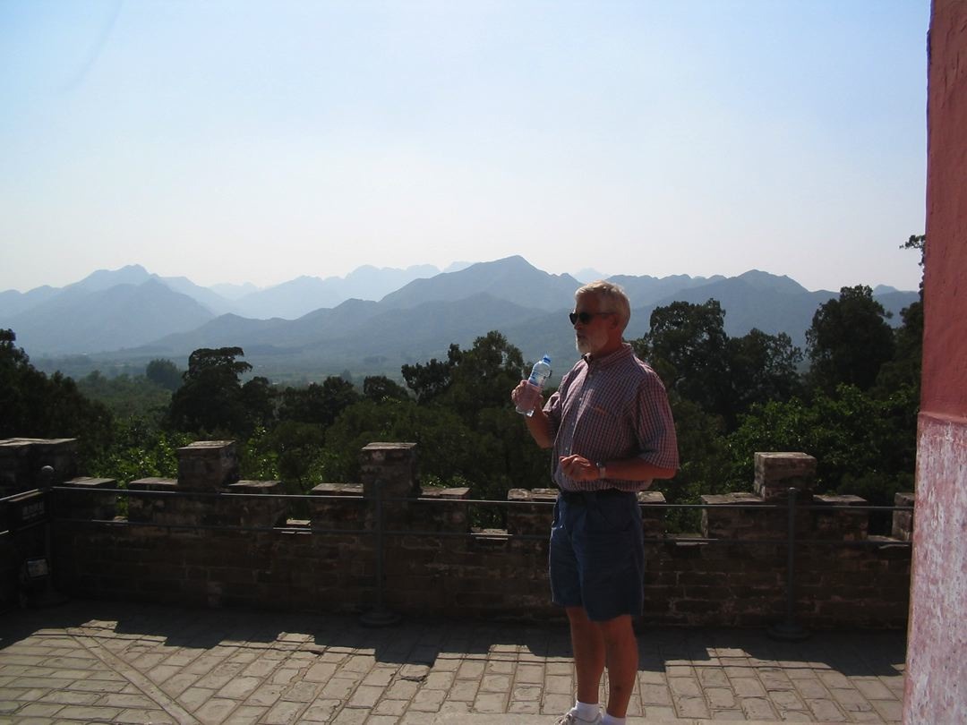 54. Joe and view from Ming Tombs