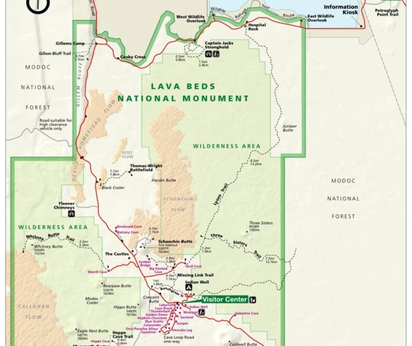 A Lava Beds NM map