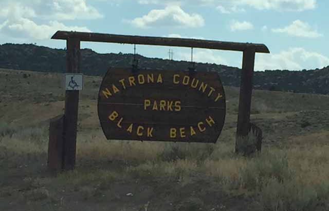 Black Beach sign