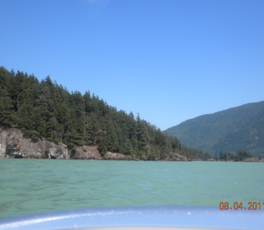 Harrison lake from boat