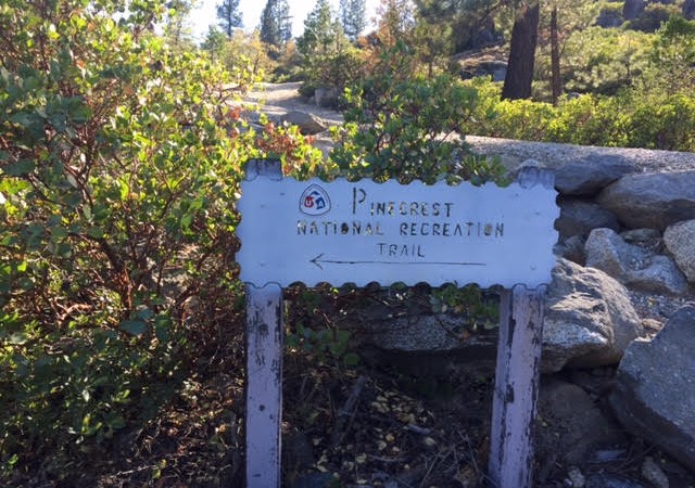 Pinecrest Trail sign